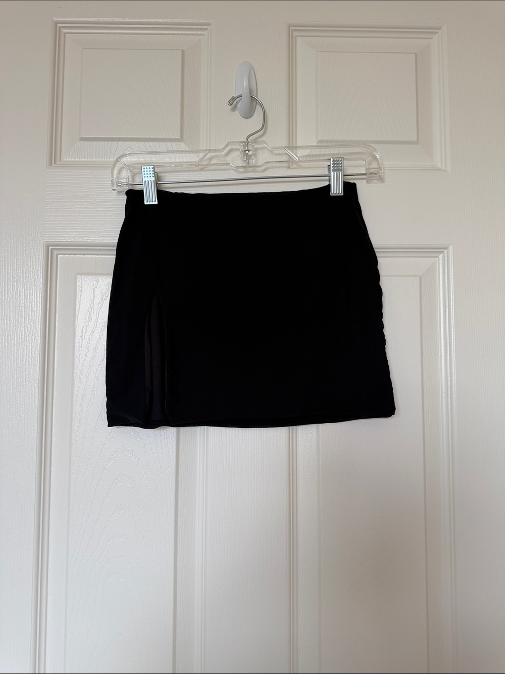 Princess Polly Black Mini Skirt with Side Slit